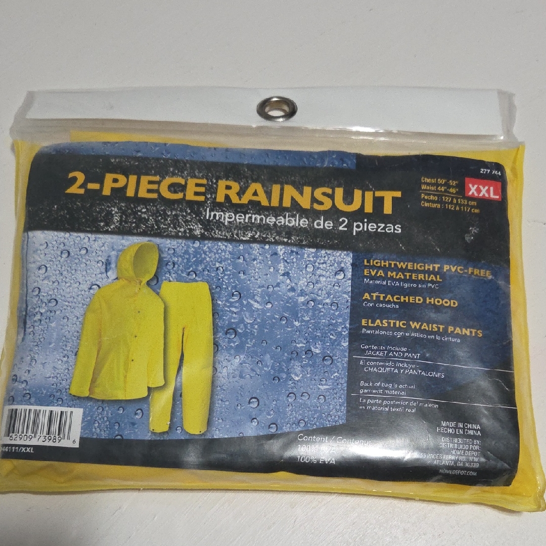 215 Nwot Home Depot 2Piece Rainsuit